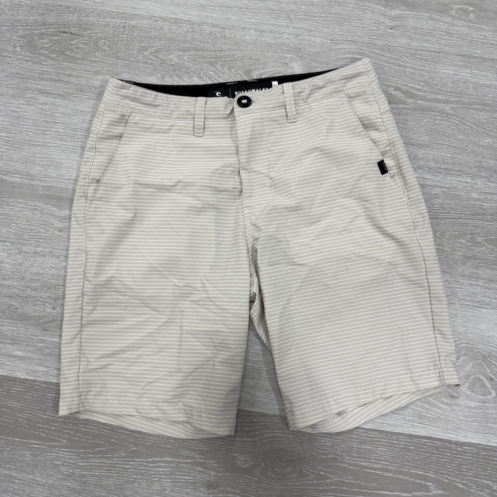 Men's Rip Curl White Striped Shorts